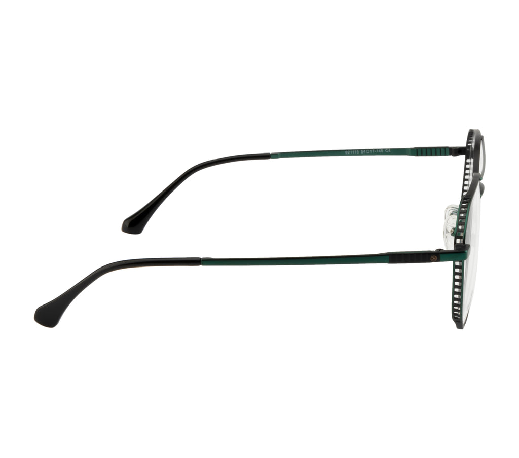 Metal Eyewear - Black & Green Color | Geometric Design