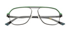 Stylish Metal Eyewear Frames | Green & Black Color | Full Rim | Double Bar
