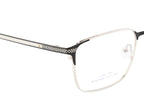 Stylish Metal Eyewear Frame In Silver & Black Color