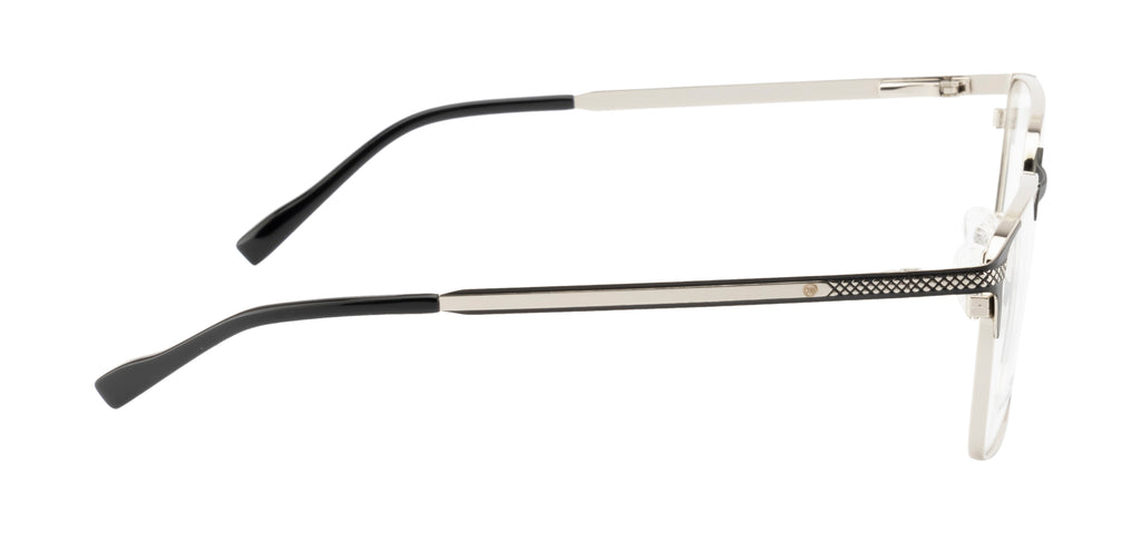 Stylish Metal Eyewear Frame In Silver & Black Color