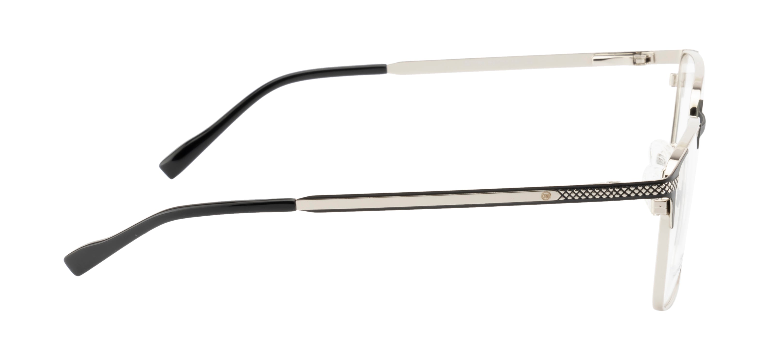 Stylish Metal Eyewear Frame In Silver & Black Color