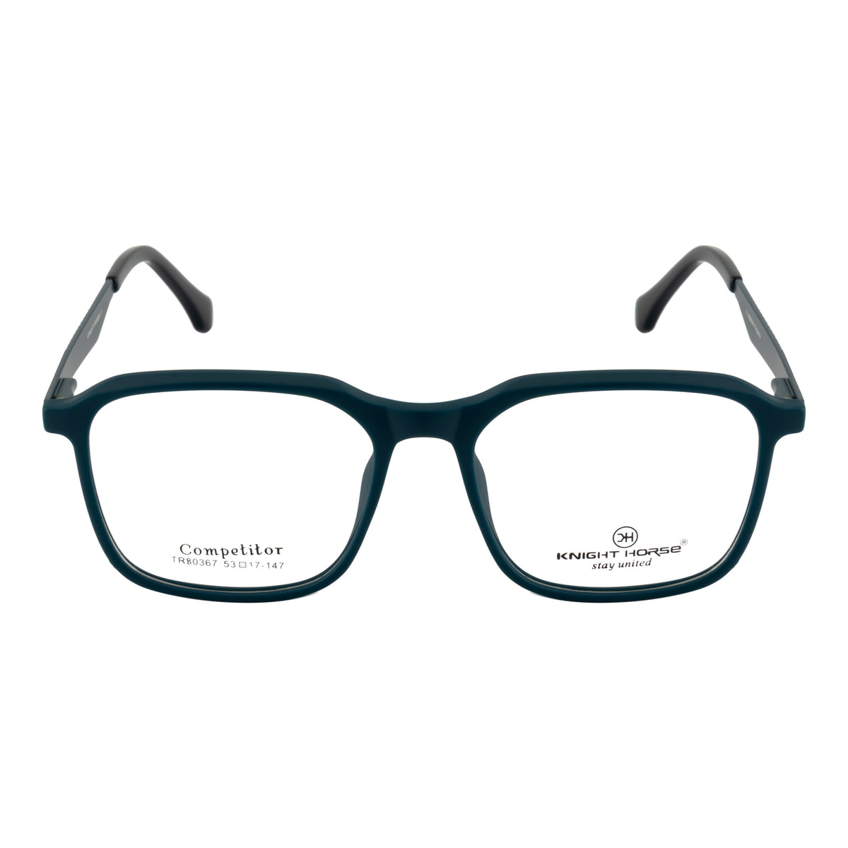 Rectangular Matte Teal Eyeglass Frame
