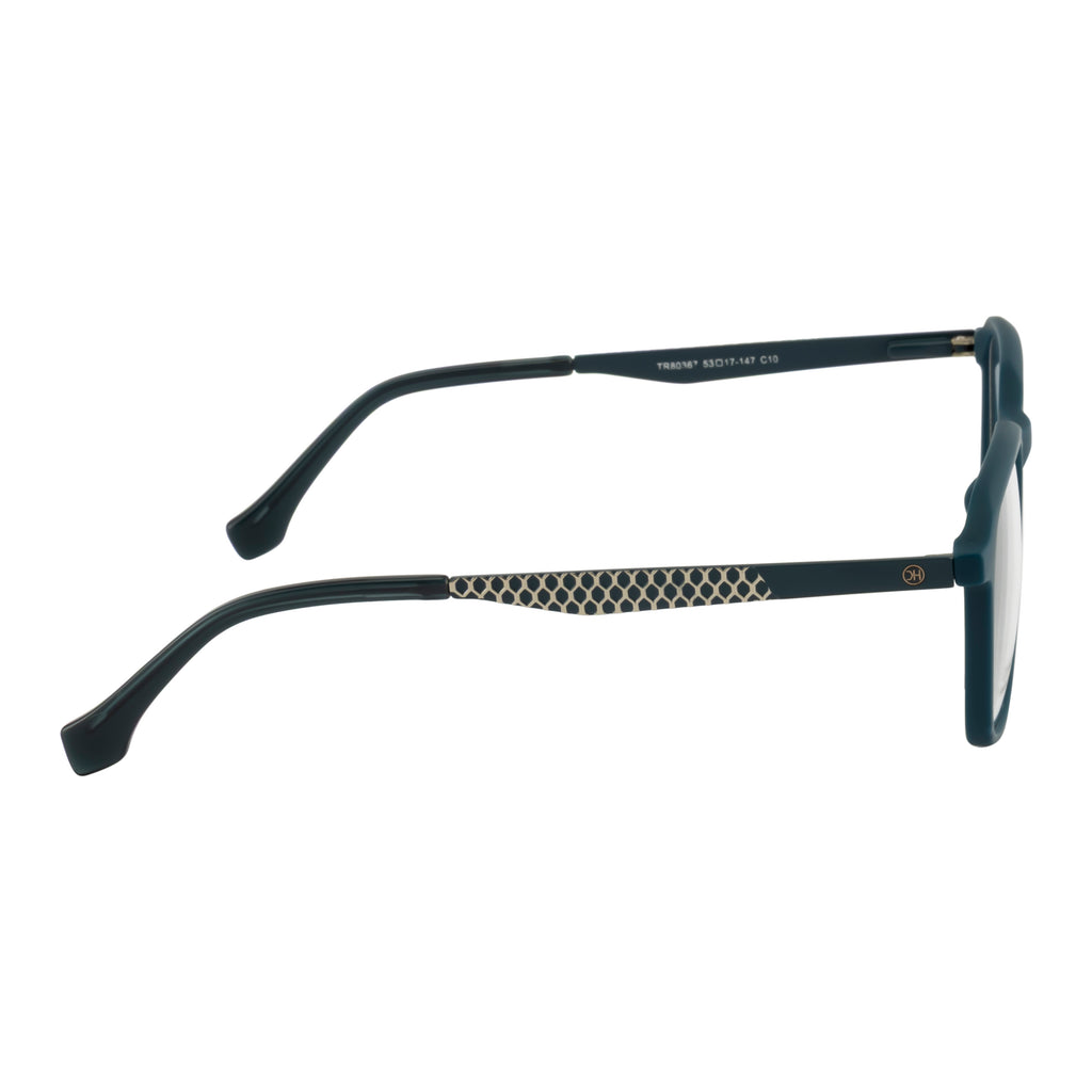 Rectangular Matte Teal Eyeglass Frame