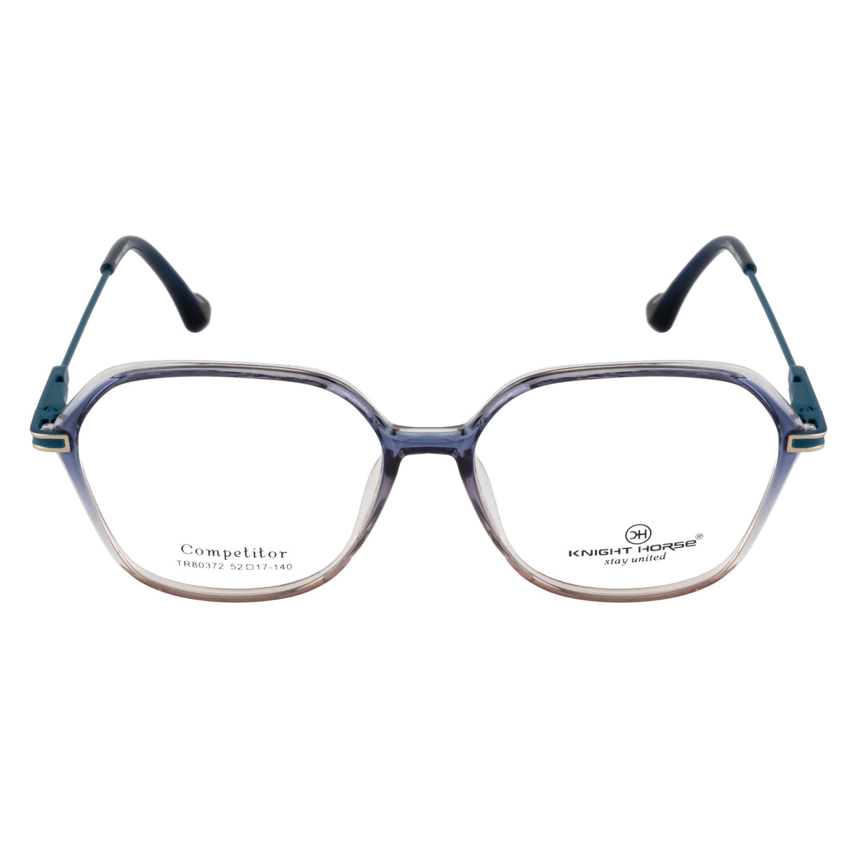 Geometric Transparent Gradient Eyeglass Frame