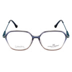 Geometric Transparent Gradient Eyeglass Frame