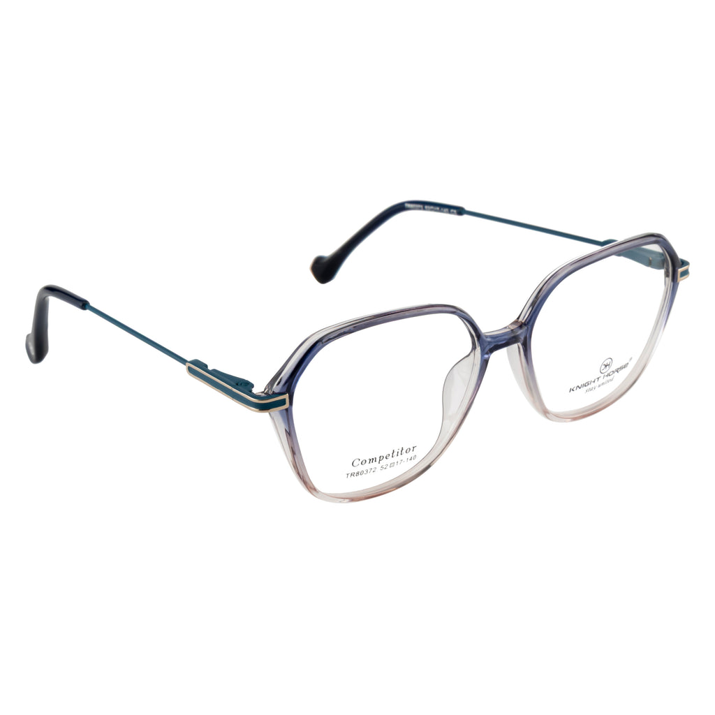 Geometric Transparent Gradient Eyeglass Frame