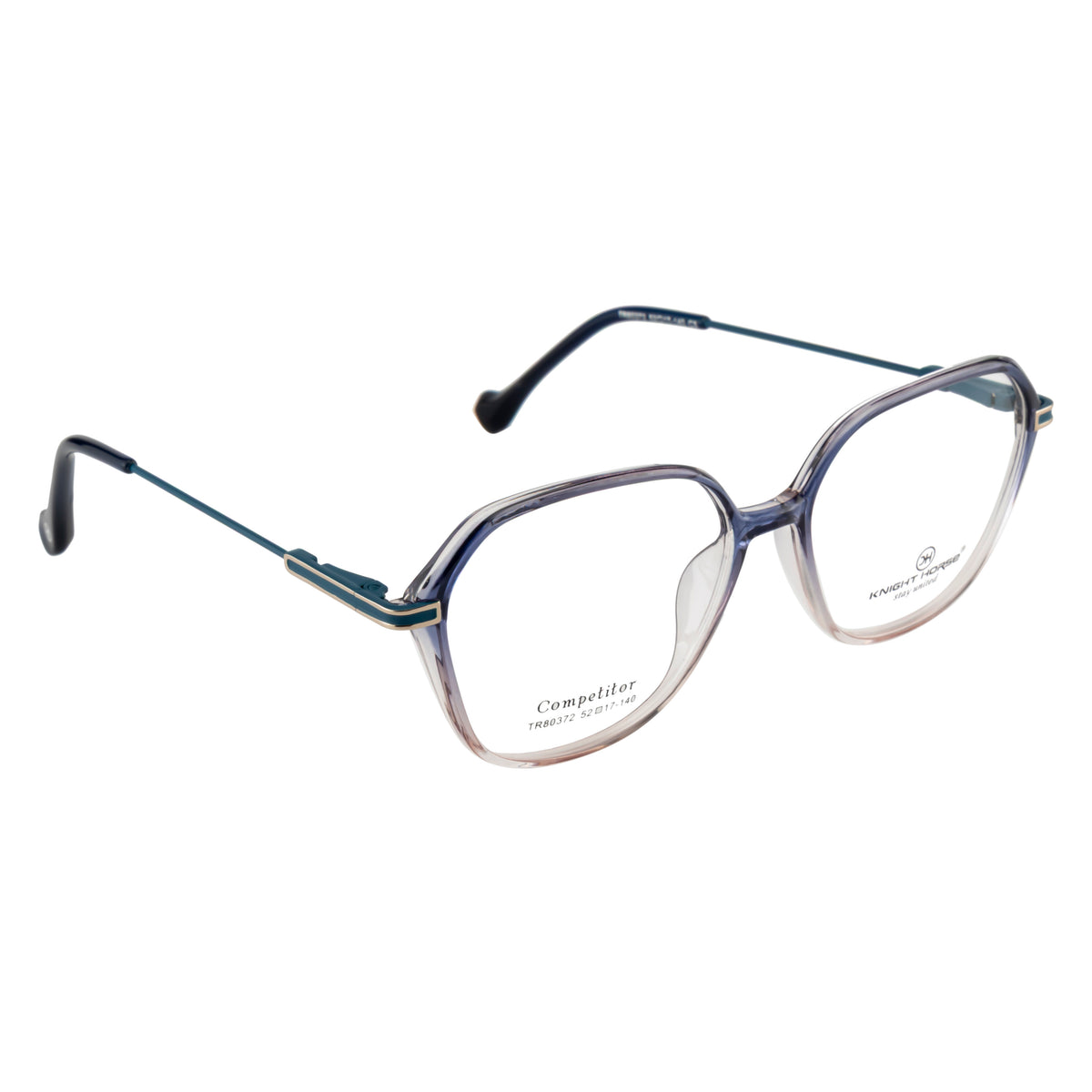 Geometric Transparent Gradient Eyeglass Frame