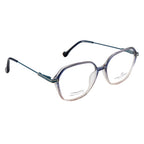Geometric Transparent Gradient Eyeglass Frame