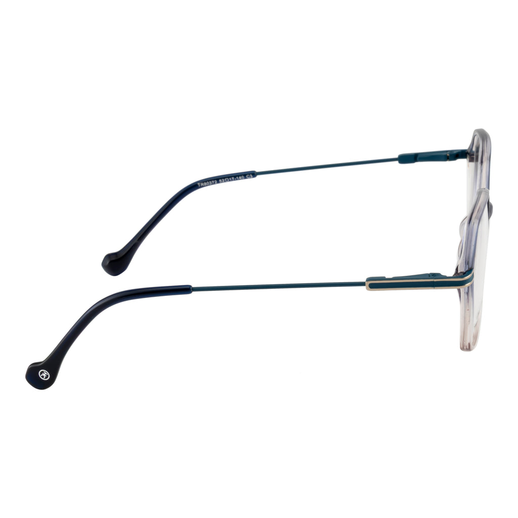 Geometric Transparent Gradient Eyeglass Frame