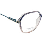 Geometric Transparent Gradient Eyeglass Frame