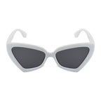 Stylish Cat Eye Sunglasses – White Frame | Black Lens