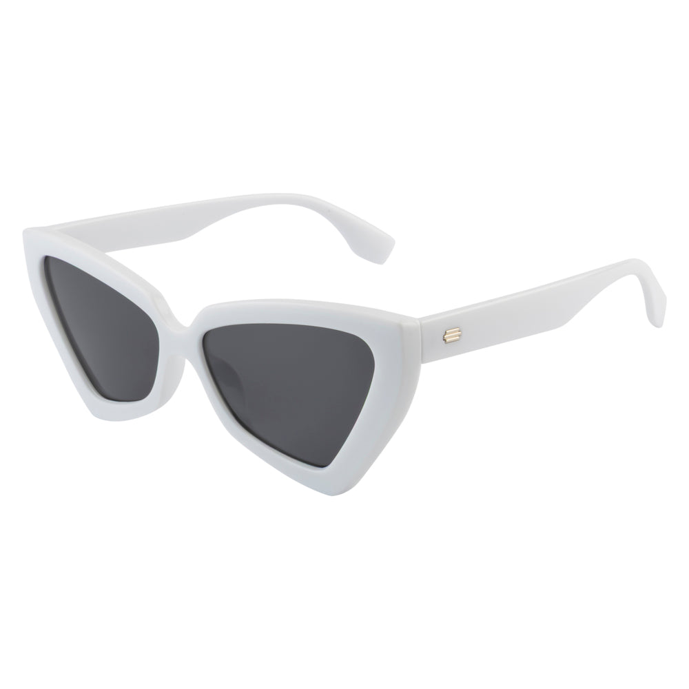 Stylish Cat Eye Sunglasses – White Frame | Black Lens