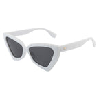 Stylish Cat Eye Sunglasses – White Frame | Black Lens
