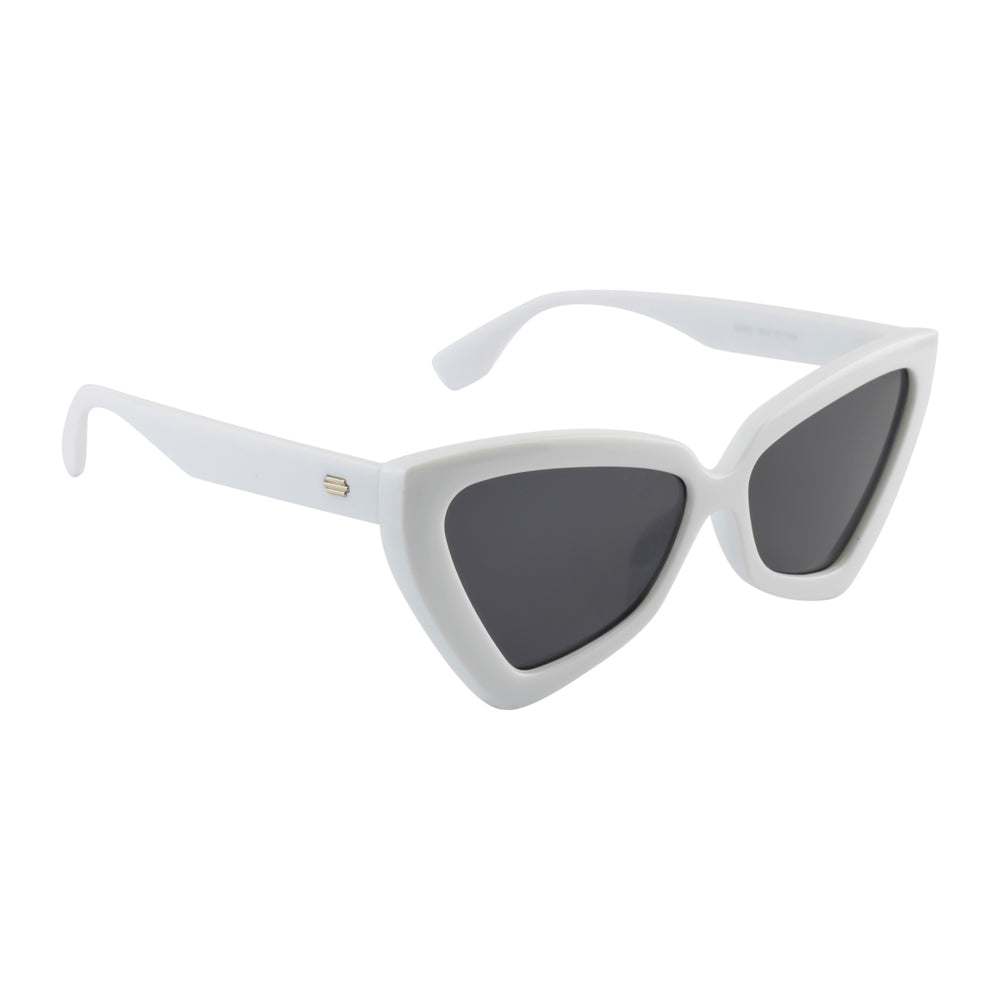 Stylish Cat Eye Sunglasses – White Frame | Black Lens
