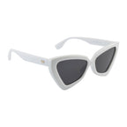Stylish Cat Eye Sunglasses – White Frame | Black Lens