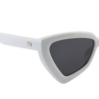 Stylish Cat Eye Sunglasses – White Frame | Black Lens