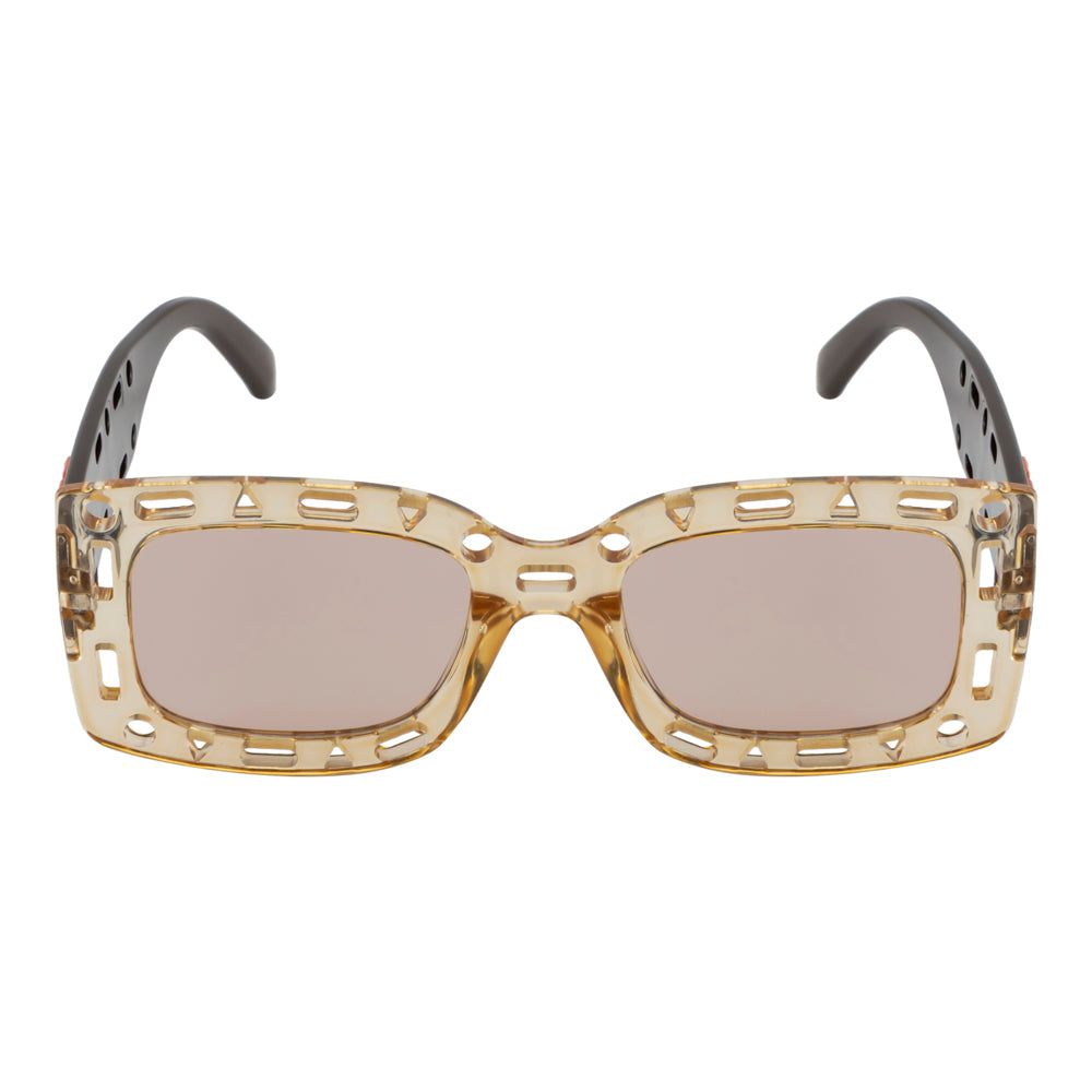 Bold Designer Sunglasses – Amber Front | Black Temple