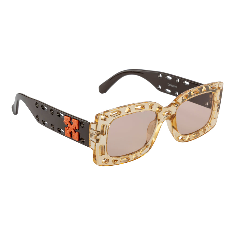 Bold Designer Sunglasses – Amber Front | Black Temple