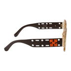 Bold Designer Sunglasses – Amber Front | Black Temple