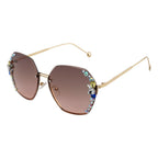 Crystal Edge Brown Sunglasses