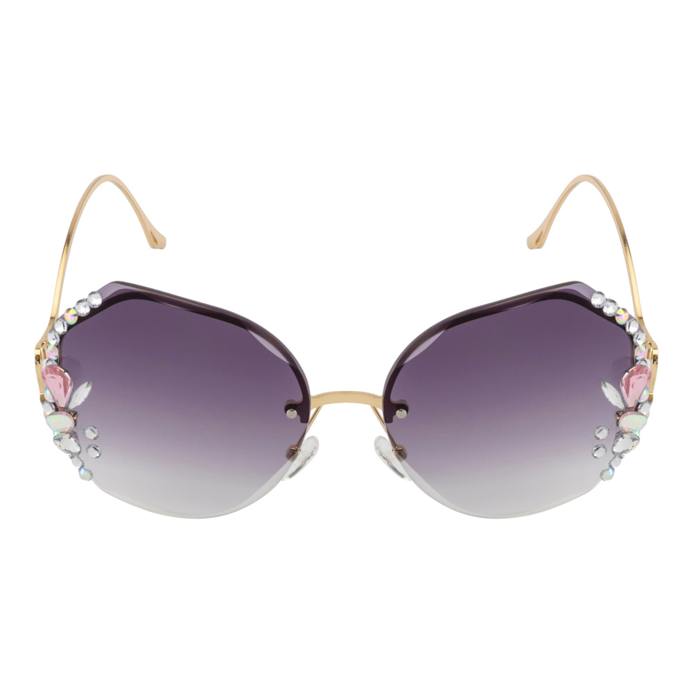 Purple Wing Crystal Sunglasses