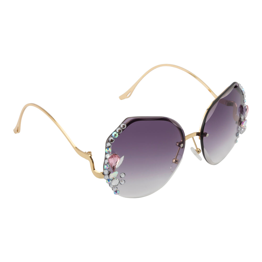Purple Wing Crystal Sunglasses