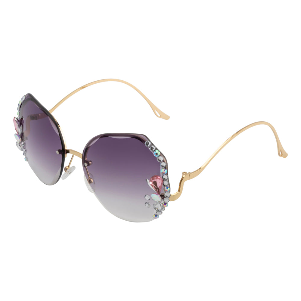 Purple Wing Crystal Sunglasses