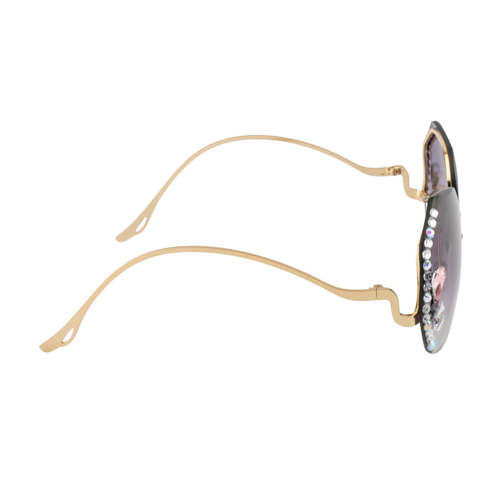Purple Wing Crystal Sunglasses