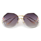 Purple Wing Crystal Sunglasses