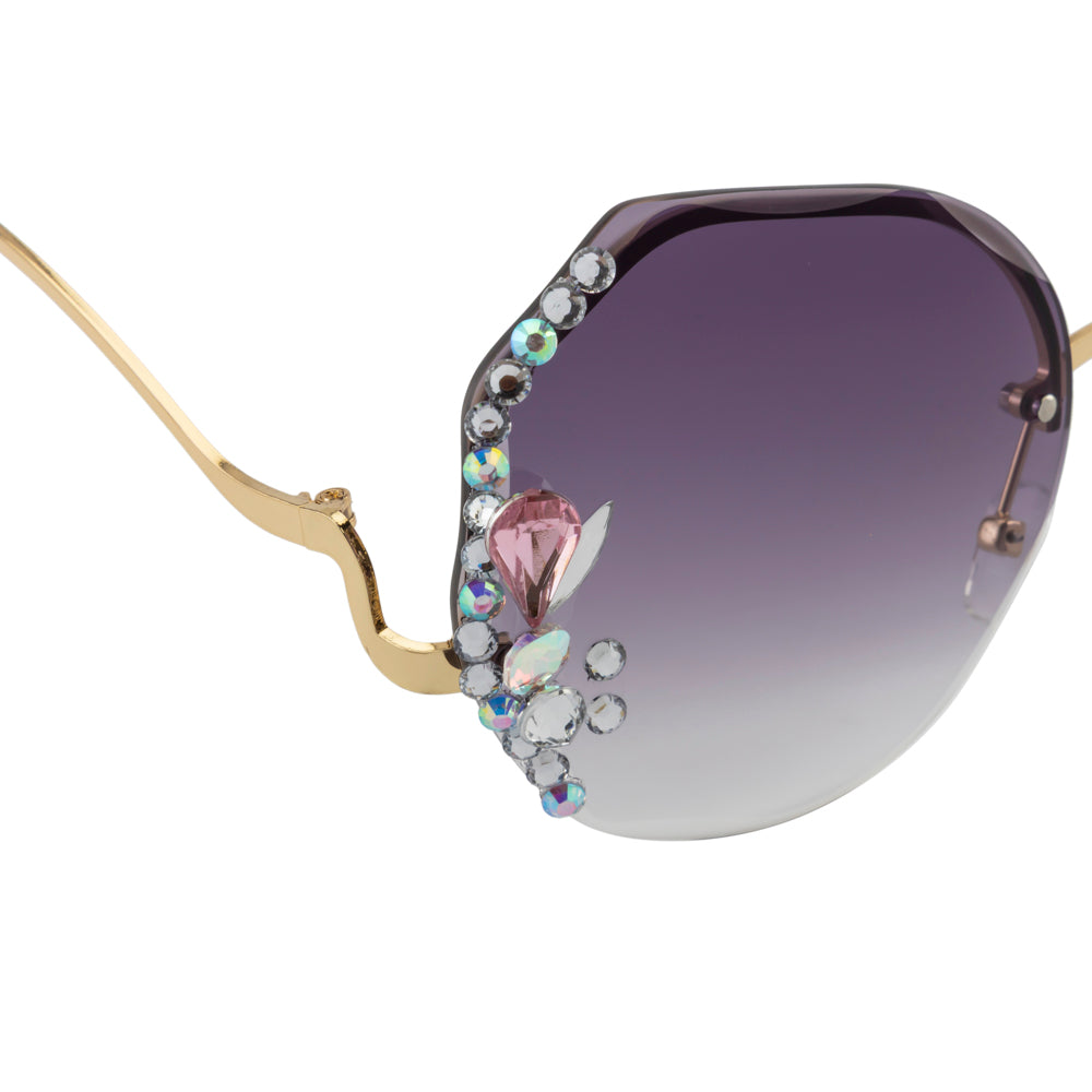 Purple Wing Crystal Sunglasses