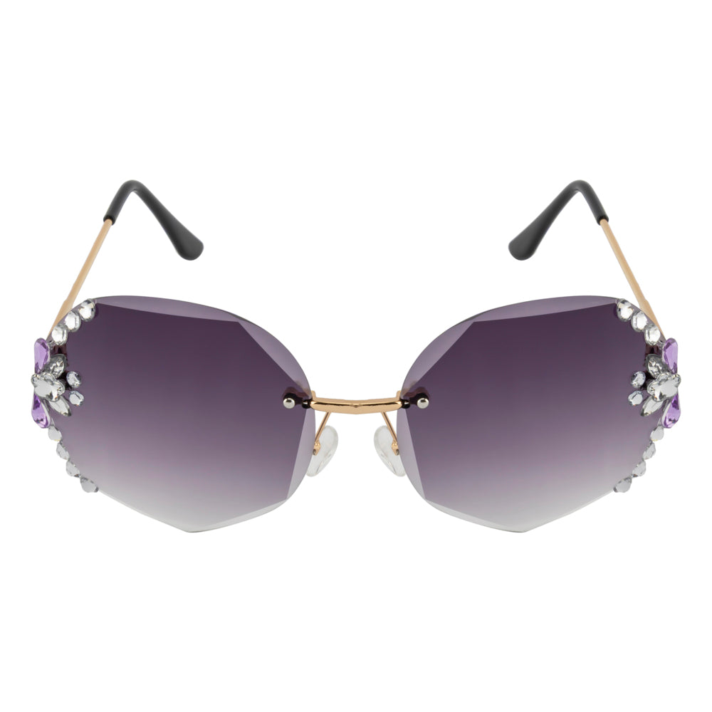 Purple Butterfly Crystal Sunglasses