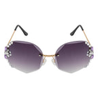 Purple Butterfly Crystal Sunglasses
