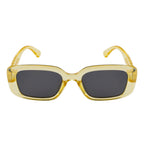 Classic Retro Square Sunglasses – Yellow Transparent Frame
