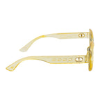 Classic Retro Square Sunglasses – Yellow Transparent Frame