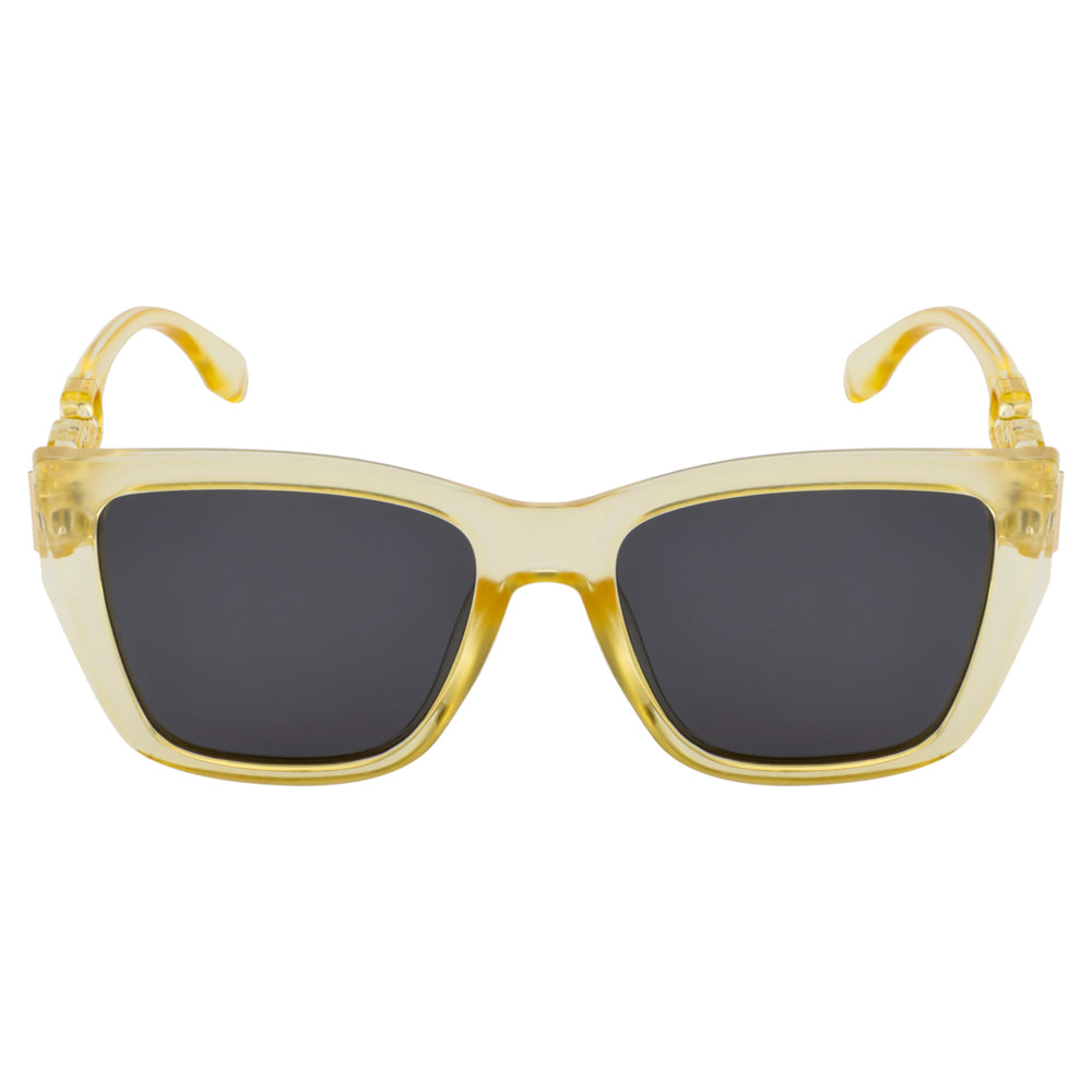Vintage Style Square Sunglasses – Yellow Transparent Frame