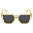 Vintage Style Square Sunglasses – Yellow Transparent Frame