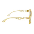 Vintage Style Square Sunglasses – Yellow Transparent Frame