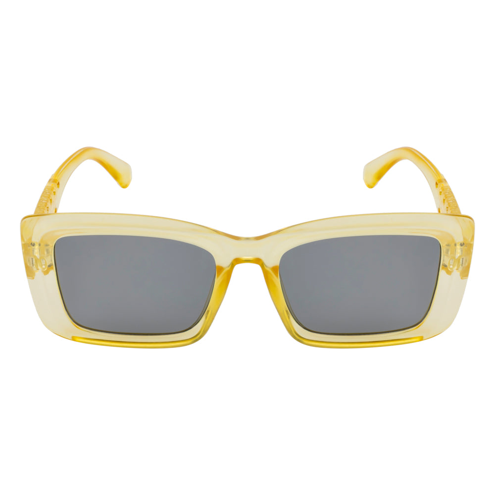 Classic Retro Style Sunglasses – Transparent Yellow Frame