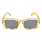 Classic Retro Style Sunglasses – Transparent Yellow Frame