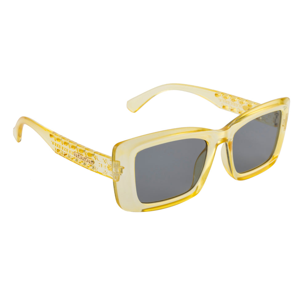 Classic Retro Style Sunglasses – Transparent Yellow Frame