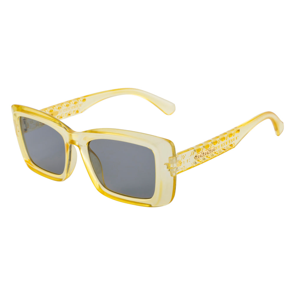 Classic Retro Style Sunglasses – Transparent Yellow Frame