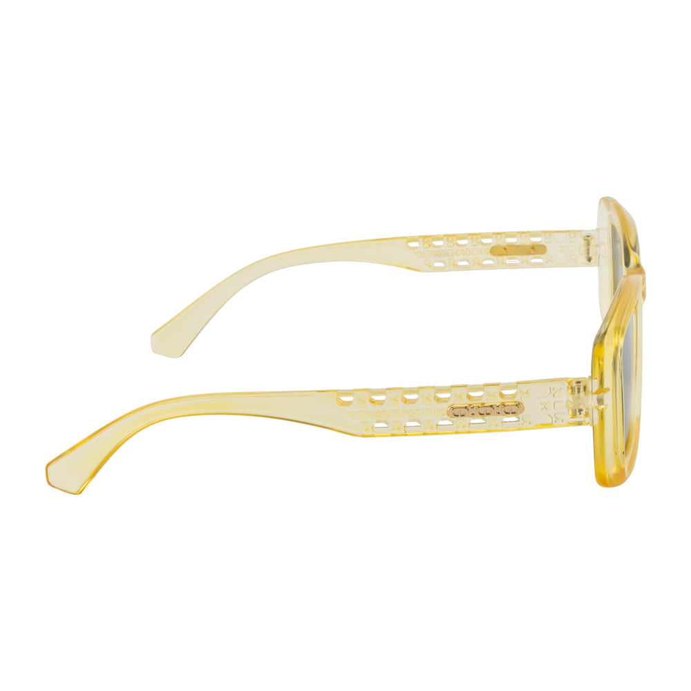Classic Retro Style Sunglasses – Transparent Yellow Frame