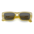 Classic Retro Style Sunglasses – Transparent Yellow Frame