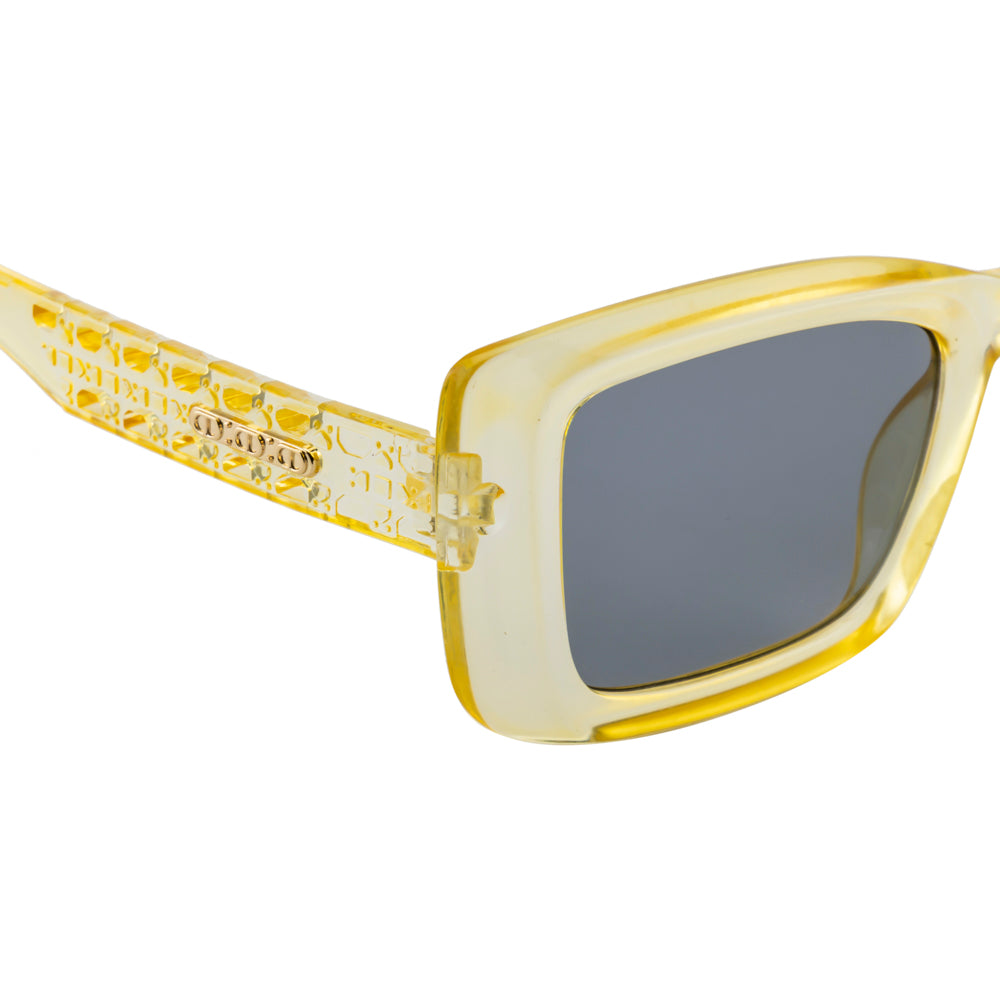 Classic Retro Style Sunglasses – Transparent Yellow Frame