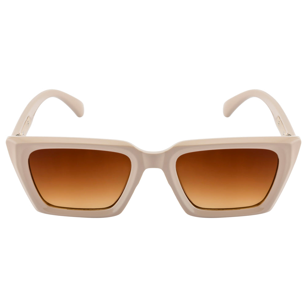 Women Oversized Sunglasses – Beige Frame | Brown Gradient Lens