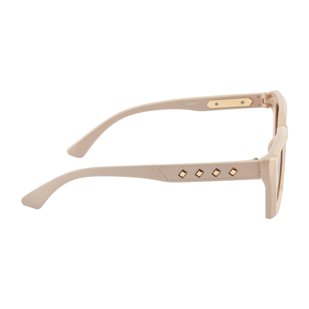 Women Oversized Sunglasses – Beige Frame | Brown Gradient Lens