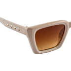 Women Oversized Sunglasses – Beige Frame | Brown Gradient Lens
