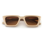 Women Oversized Sunglasses – Beige Frame | Brown Gradient Lens