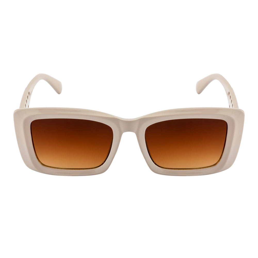 Vintage Style Sunglasses| Thick Ivory Frame| Brown Tint