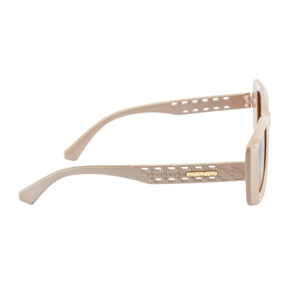 Vintage Style Sunglasses| Thick Ivory Frame| Brown Tint